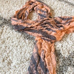 Look Peach Gray & Brown Light Scarf